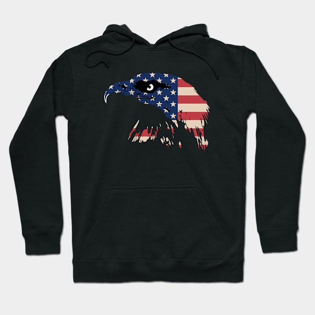 Patriot Eagle Hoodie by D_AUGUST_ART_53